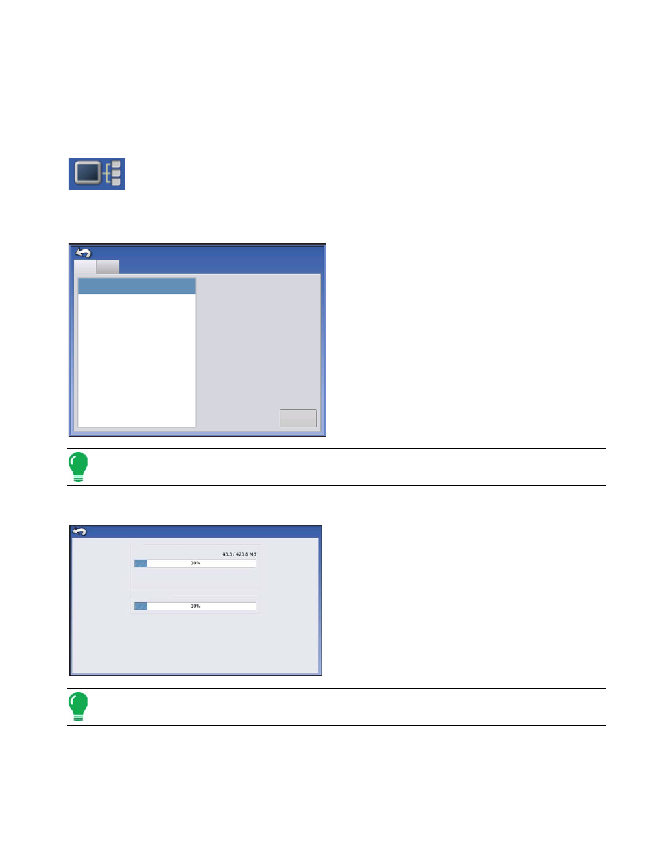 Devices, Device information, Display diagnostics | Devices display diagnostics, Evices, Evice, Nformation, Isplay, Iagnostics | Ag Leader Integra Users Manual User Manual | Page 93 / 362