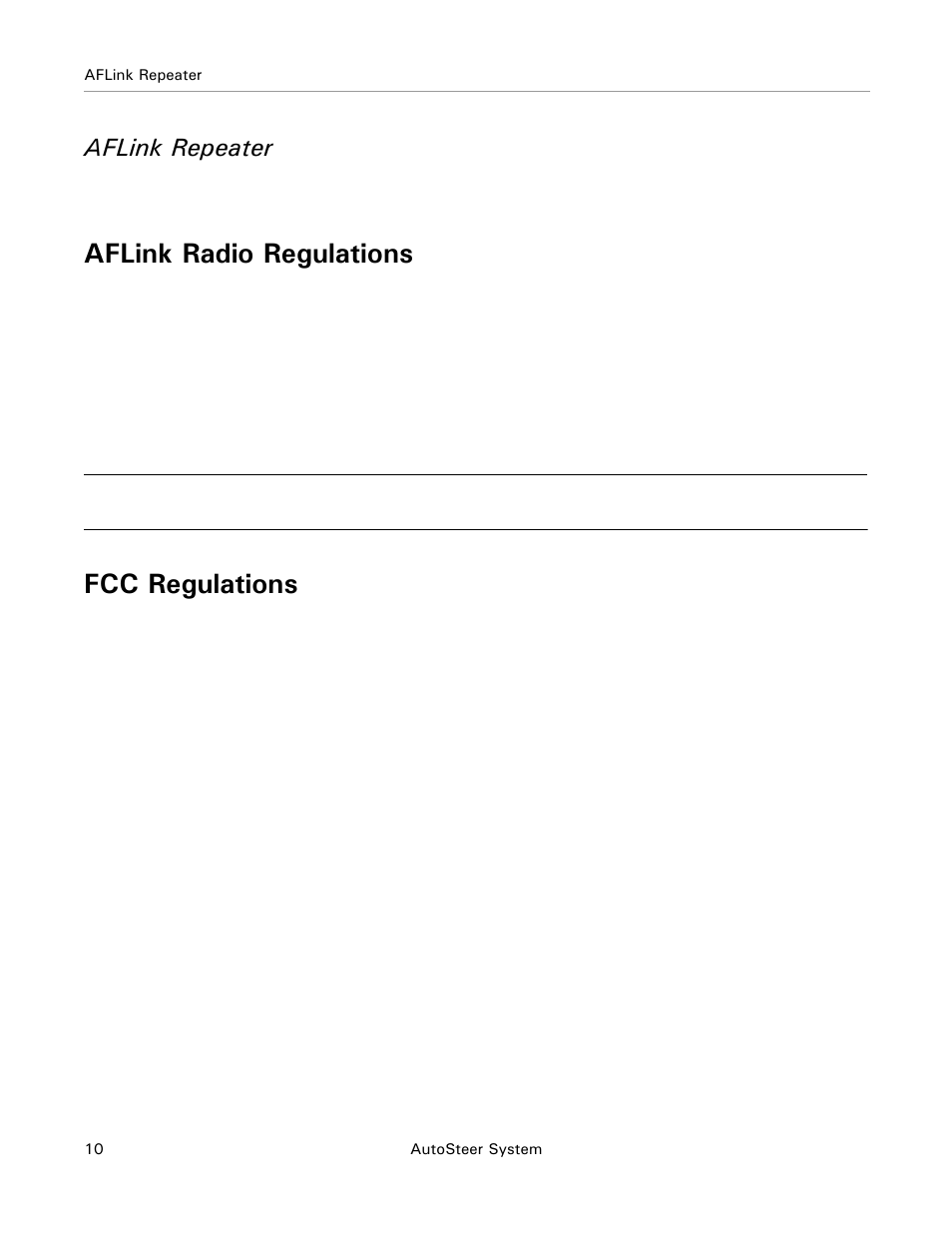 Aflink repeater, Aflink radio regulations, Fcc regulations | Aflink radio regulations fcc regulations | Ag Leader Base Station Hardware Manual User Manual | Page 12 / 72