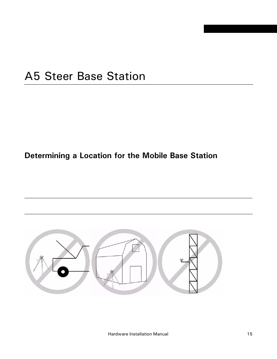 A5 steer base station, Determining a location for the mobile base station, Chapter 2 | Ag Leader Base Station Hardware Manual User Manual | Page 17 / 72