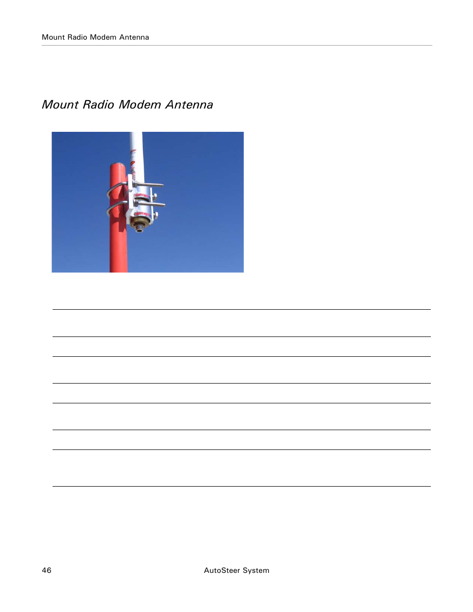 Mount radio modem antenna | Ag Leader Base Station Hardware Manual User Manual | Page 48 / 72