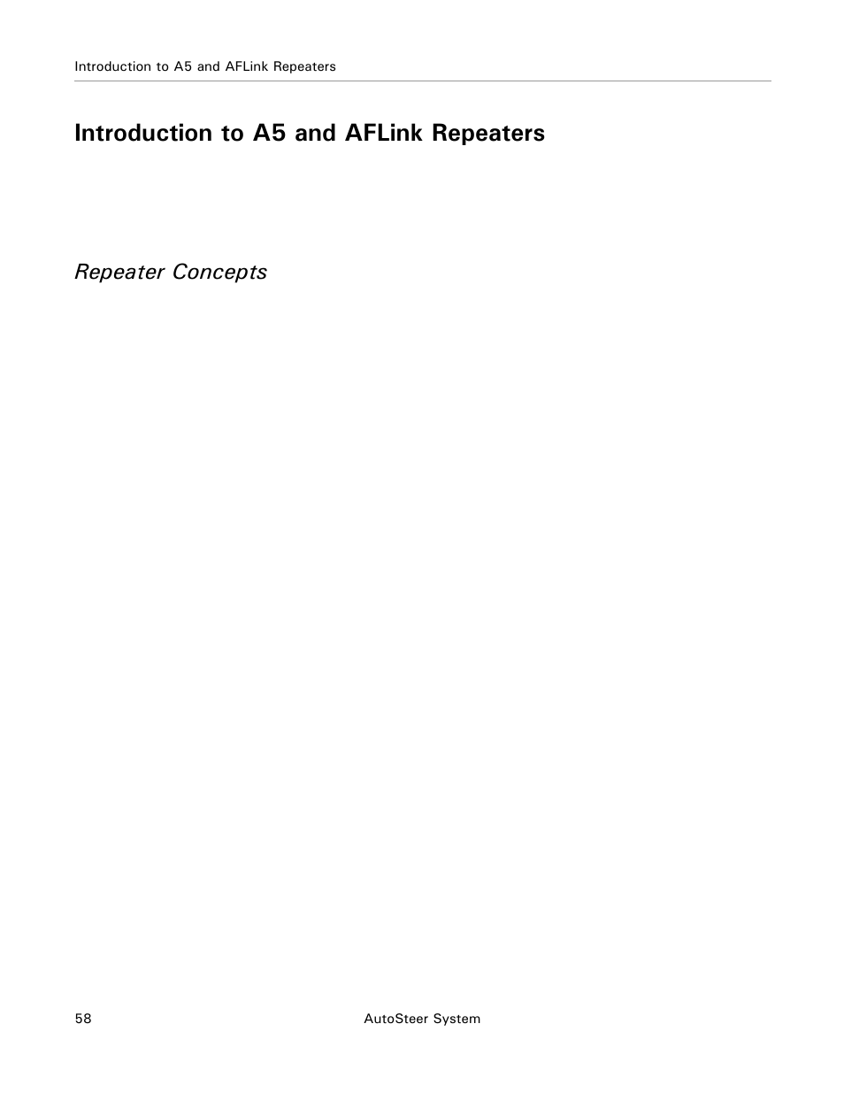 Introduction to a5 and aflink repeaters, Repeater concepts | Ag Leader Base Station Hardware Manual User Manual | Page 60 / 72