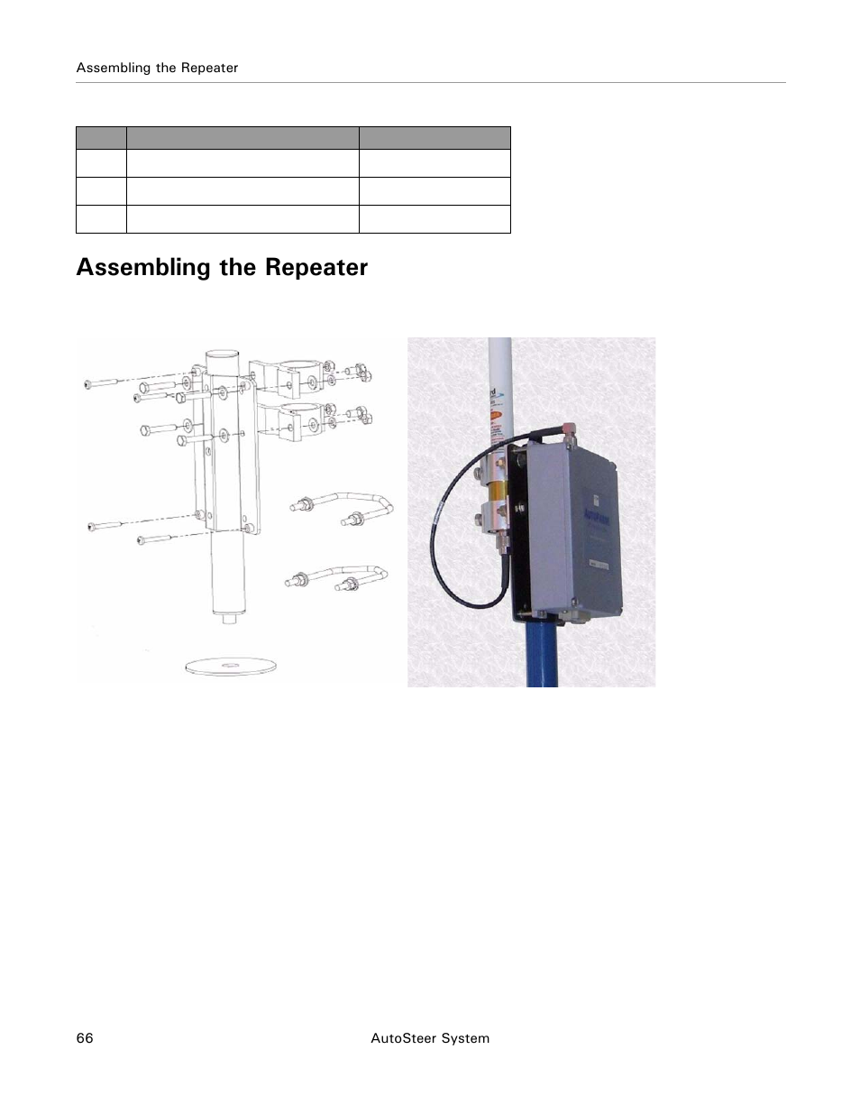 Assembling the repeater | Ag Leader Base Station Hardware Manual User Manual | Page 68 / 72