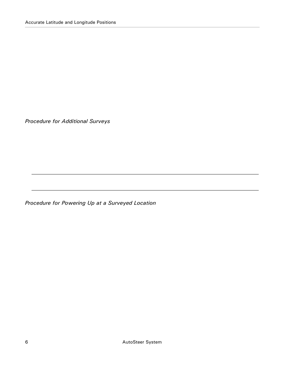 Procedure for additional surveys, Procedure for powering up at a surveyed location | Ag Leader Base Station Hardware Manual User Manual | Page 8 / 72