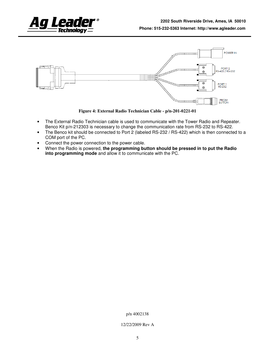 Ag Leader Base Station Configuration and Utilities User Manual | Page 5 / 22