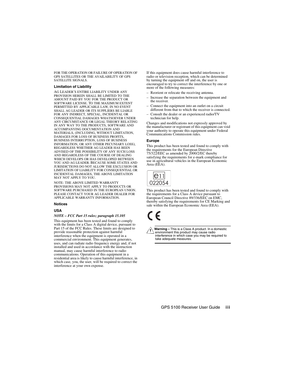 Ag Leader GPS 5100 User Guide User Manual | Page 3 / 74