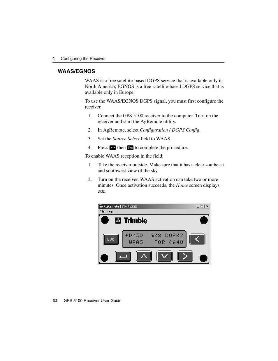 Waas/egnos | Ag Leader GPS 5100 User Guide User Manual | Page 38 / 74