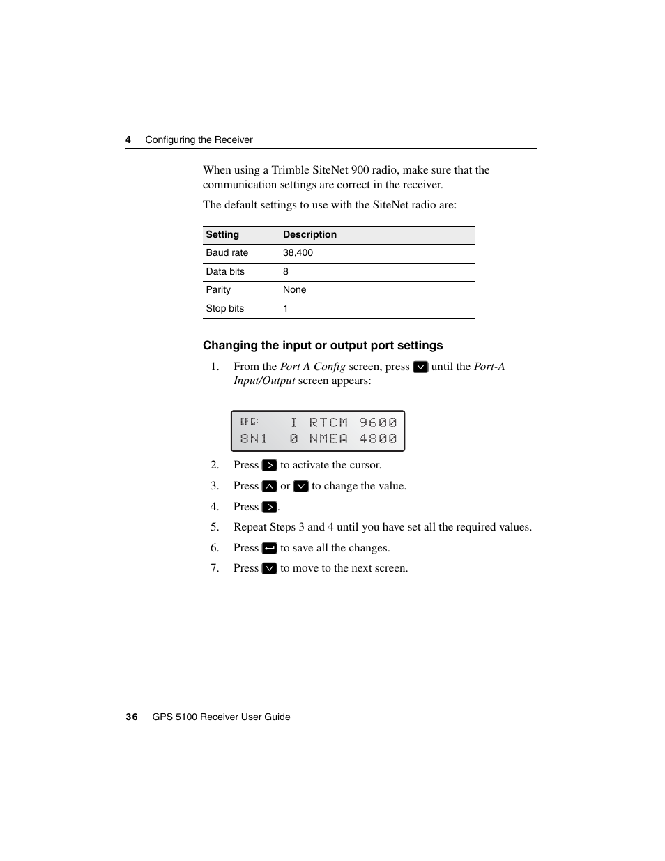 Changing the input or output port settings | Ag Leader GPS 5100 User Guide User Manual | Page 42 / 74