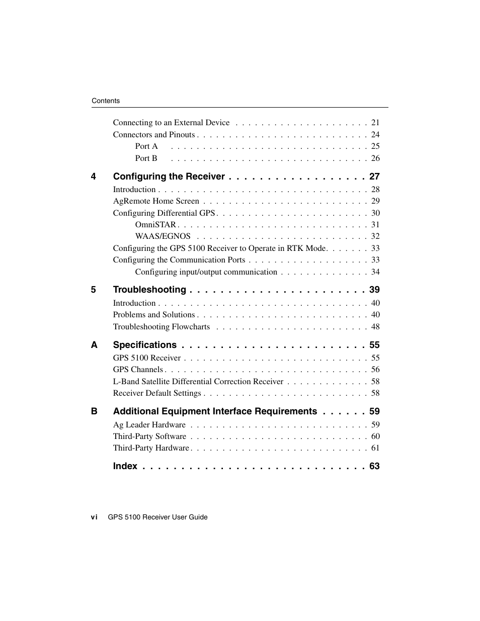 Ag Leader GPS 5100 User Guide User Manual | Page 6 / 74