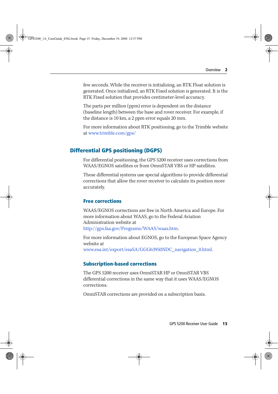 Differential gps positioning (dgps) | Ag Leader GPS 5200 User Guide User Manual | Page 17 / 66