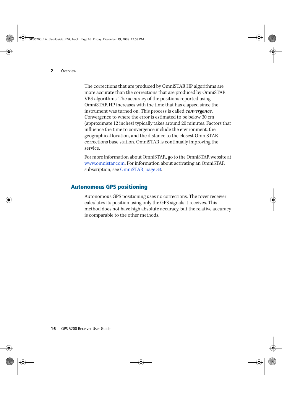 Autonomous gps positioning | Ag Leader GPS 5200 User Guide User Manual | Page 18 / 66