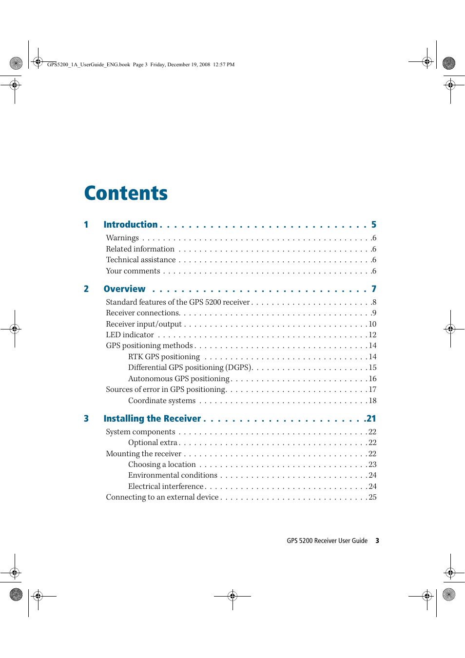 Ag Leader GPS 5200 User Guide User Manual | Page 5 / 66