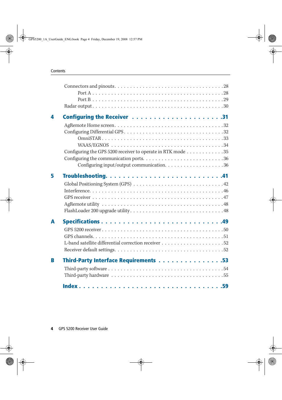 Ag Leader GPS 5200 User Guide User Manual | Page 6 / 66