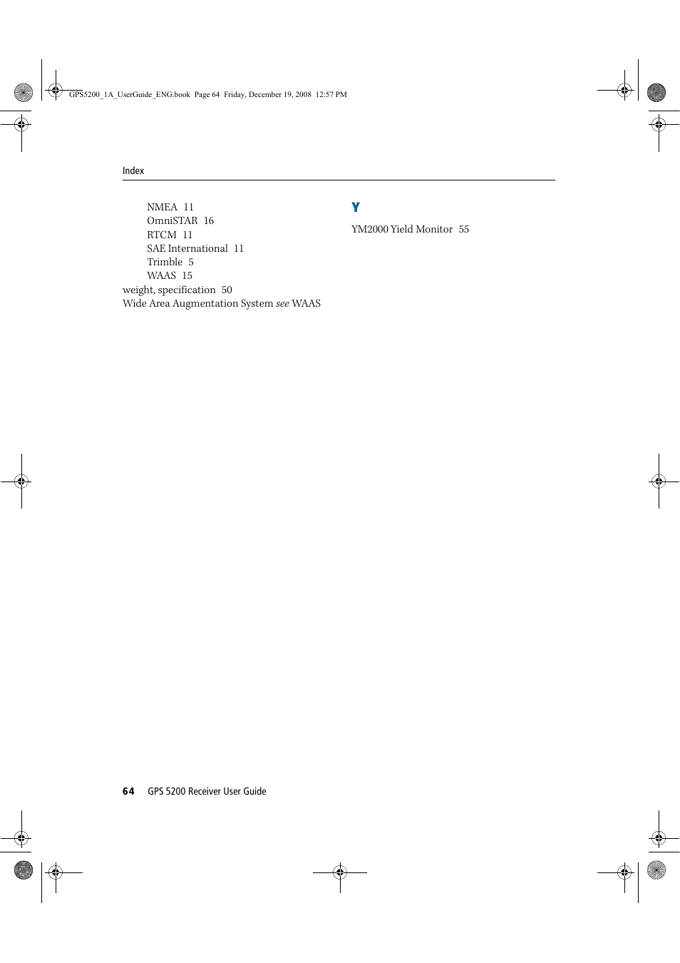 Ag Leader GPS 5200 User Guide User Manual | Page 66 / 66