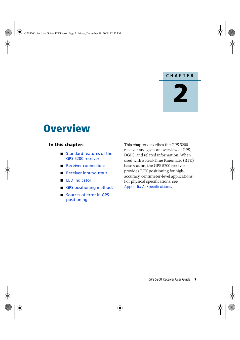 Overview | Ag Leader GPS 5200 User Guide User Manual | Page 9 / 66