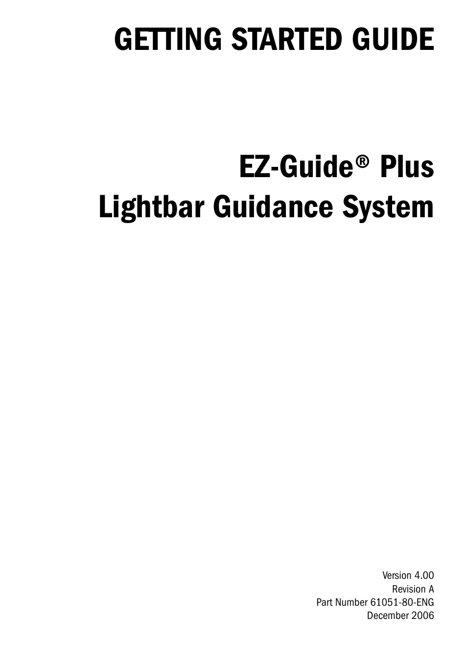 Ag Leader EZ-Guide Plus Getting Started Guide User Manual | Page 3 / 68