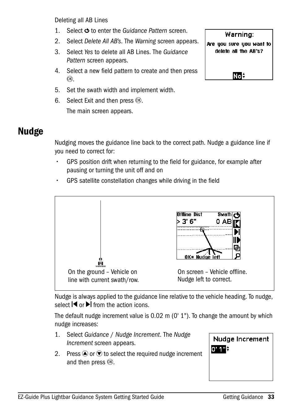 Nudge | Ag Leader EZ-Guide Plus Getting Started Guide User Manual | Page 35 / 68