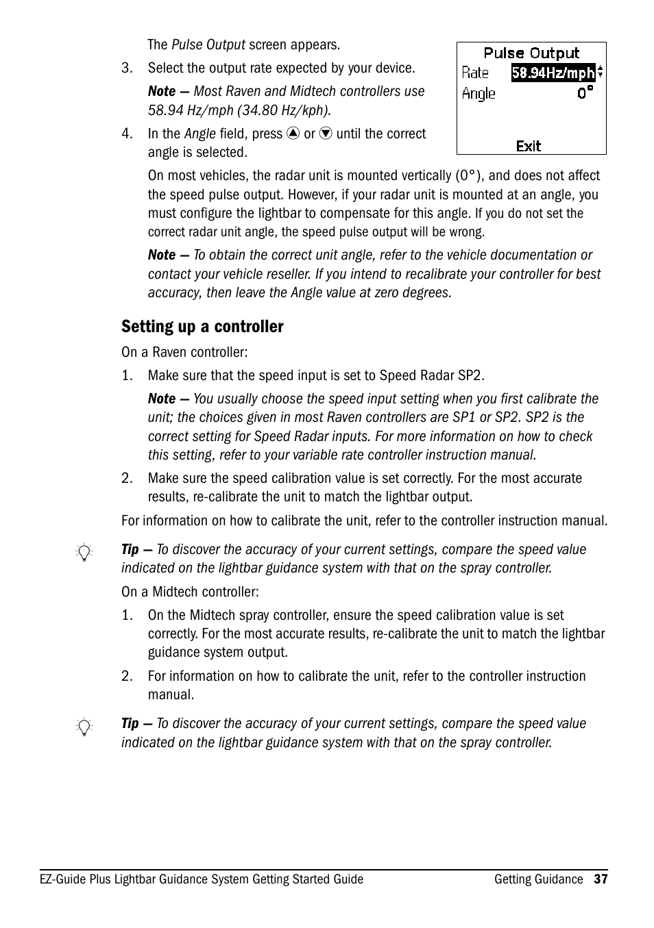 Setting up a controller | Ag Leader EZ-Guide Plus Getting Started Guide User Manual | Page 39 / 68