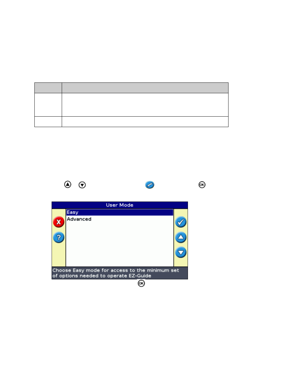 User modes, Changing the user mode, Changing the backlight brightness | Ag Leader EZ-Guide 250 Getting Started Guide User Manual | Page 19 / 83