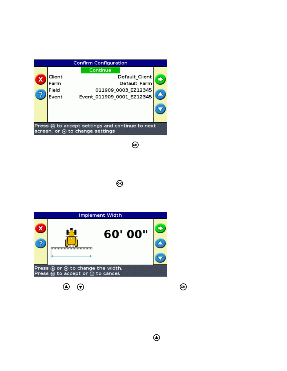 Enter the field and event names | Ag Leader EZ-Guide 250 Getting Started Guide User Manual | Page 41 / 83