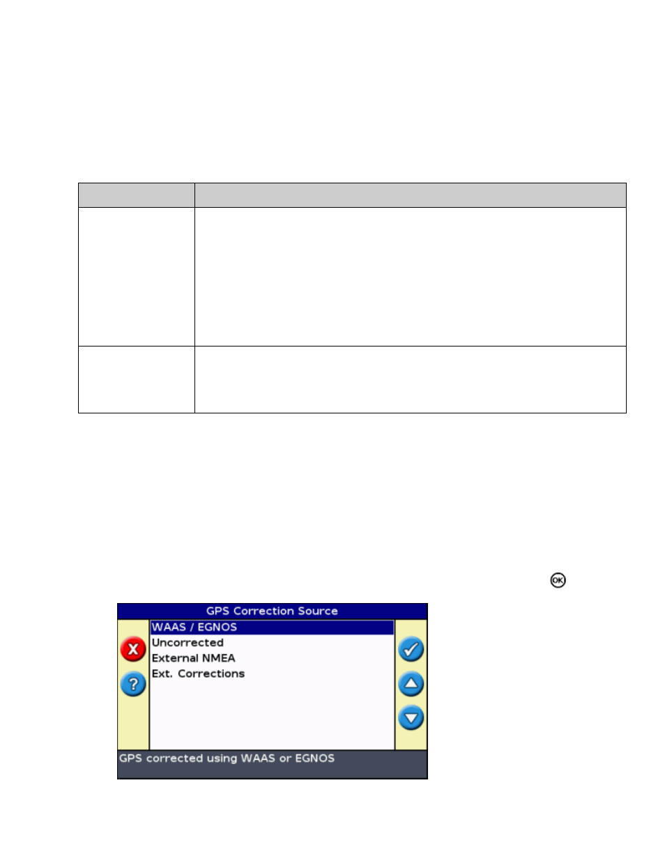 Advanced mode gps corrections, Configuring the gps corrections | Ag Leader EZ-Guide 250 Getting Started Guide User Manual | Page 60 / 83