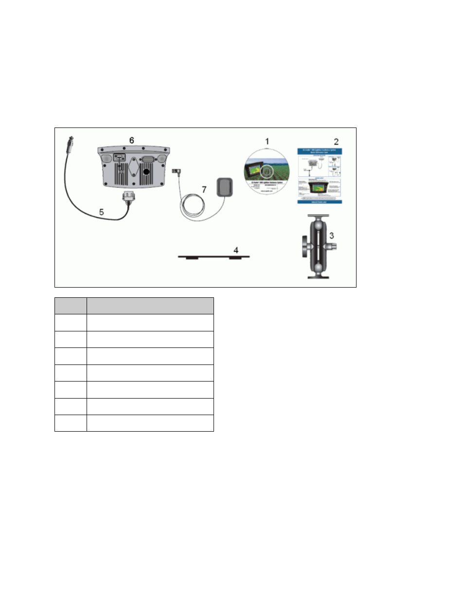 About the lightbar, What's in the ez-guide 250 box, Parts of the lightbar | What's in the ez−guide 250 box | Ag Leader EZ-Guide 250 Getting Started Guide User Manual | Page 7 / 83