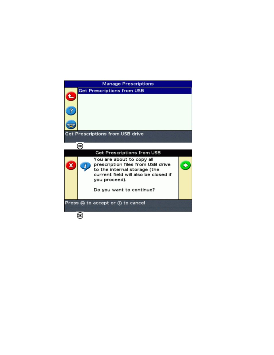 Loading a prescription | Ag Leader EZ-Guide 500 Getting Started Guide User Manual | Page 102 / 105