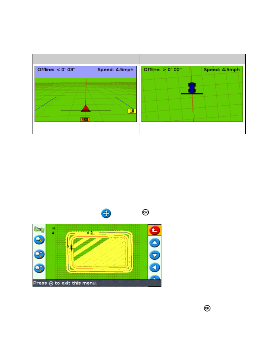 View modes, Panning, View modes panning | Ag Leader EZ-Guide 500 Getting Started Guide User Manual | Page 20 / 105