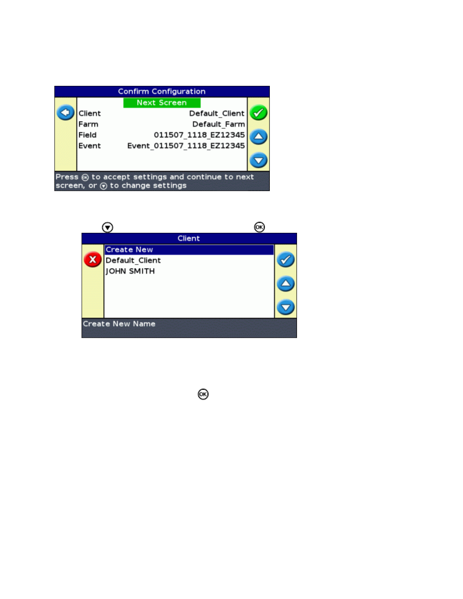 Name the field (if you are creating a field), Enter record keeping information | Ag Leader EZ-Guide 500 Getting Started Guide User Manual | Page 44 / 105