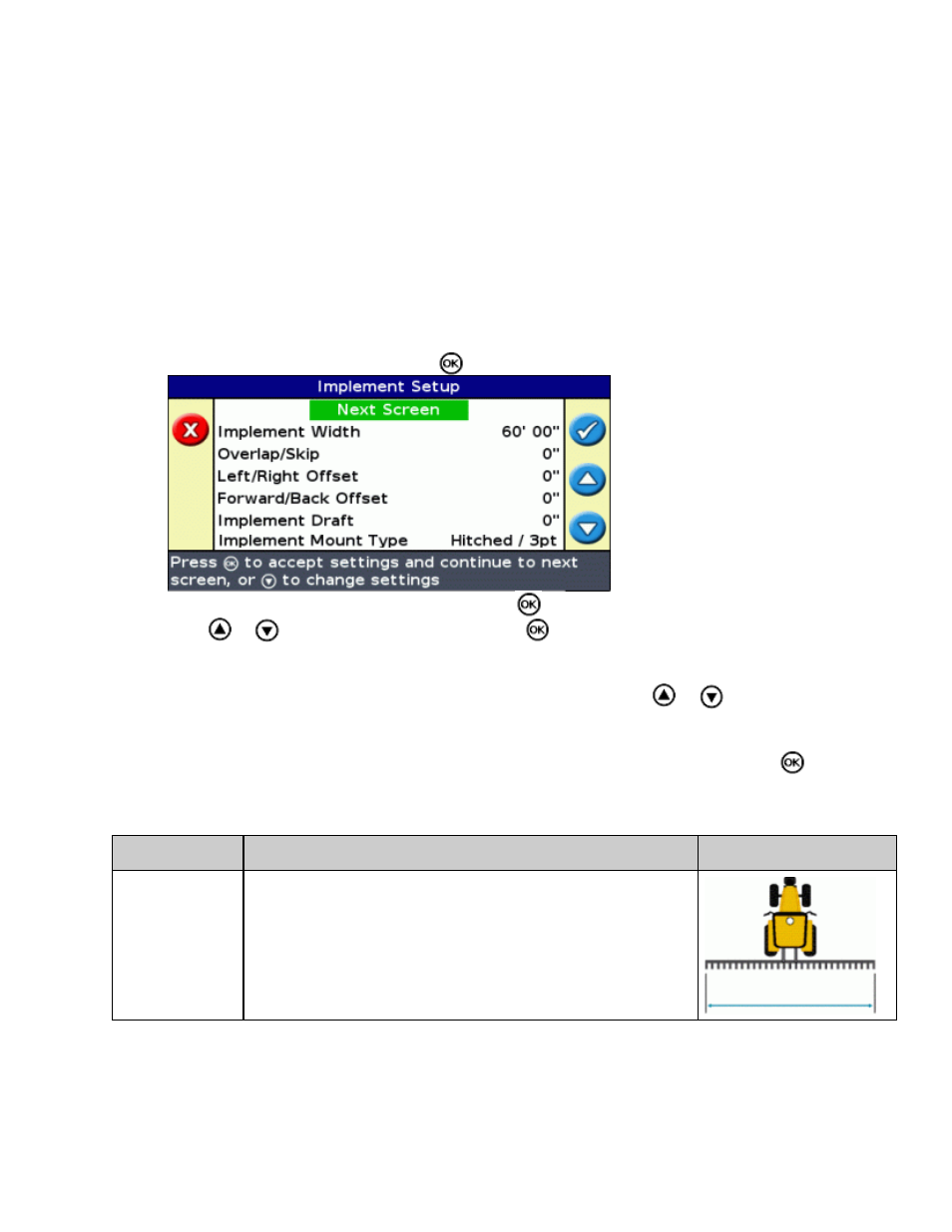 Implement setup | Ag Leader EZ-Guide 500 Getting Started Guide User Manual | Page 48 / 105