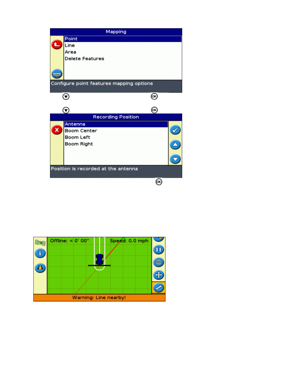 Warning zones | Ag Leader EZ-Guide 500 Getting Started Guide User Manual | Page 90 / 105