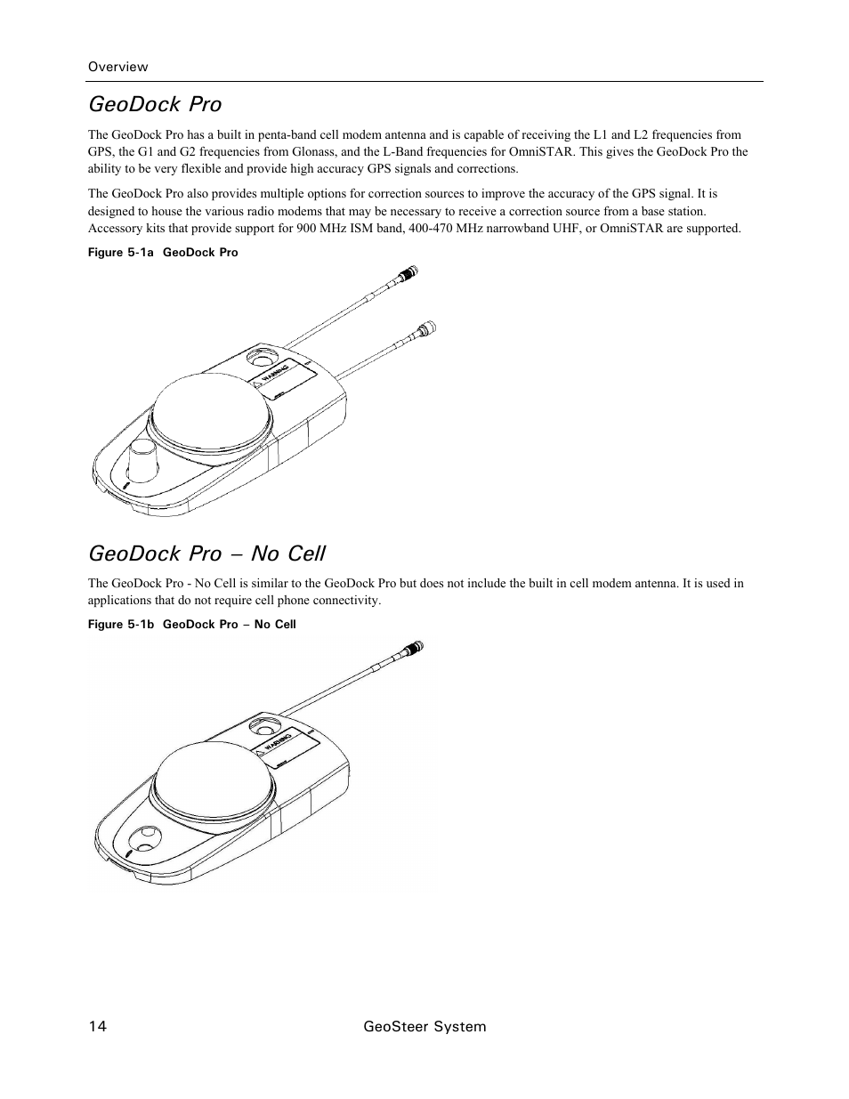 Geodock pro, Geodock pro – no cell | Ag Leader GeoSteer Installation Manual User Manual | Page 24 / 58