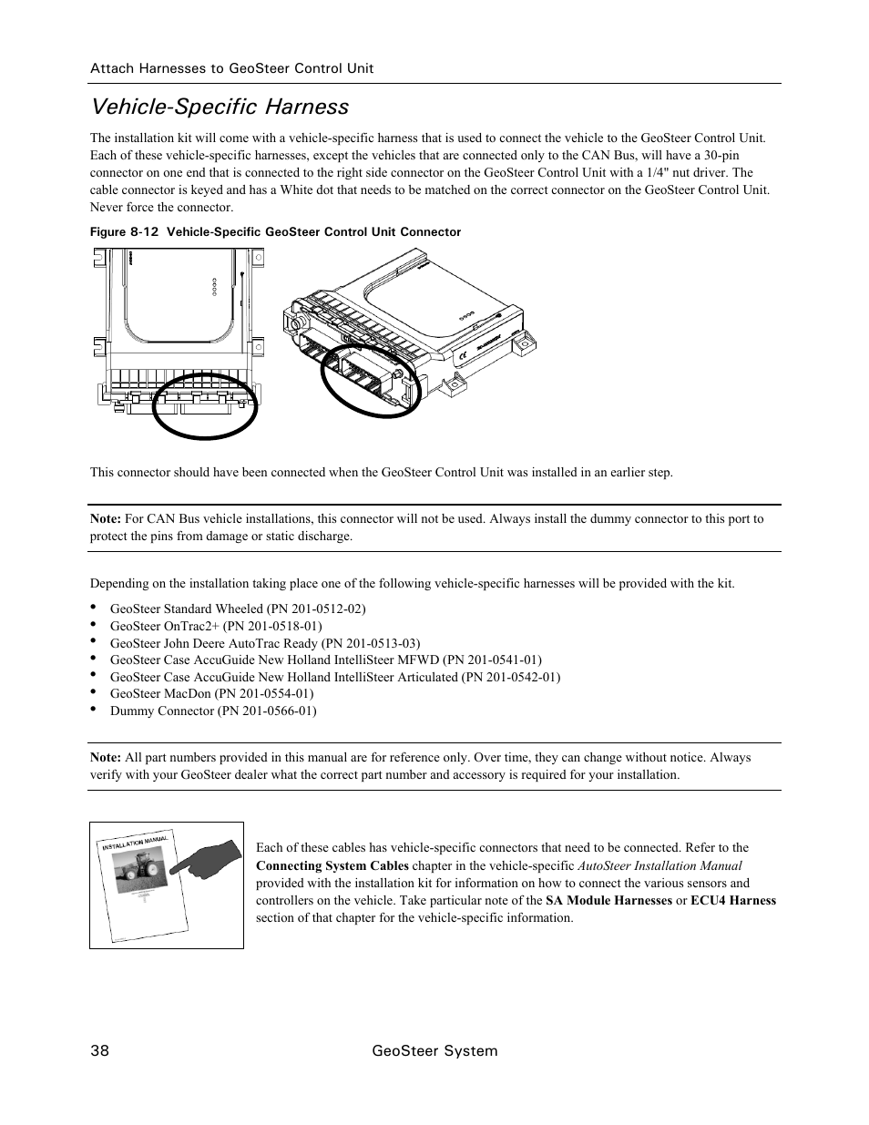 Vehicle-specific harness | Ag Leader GeoSteer Installation Manual User Manual | Page 48 / 58