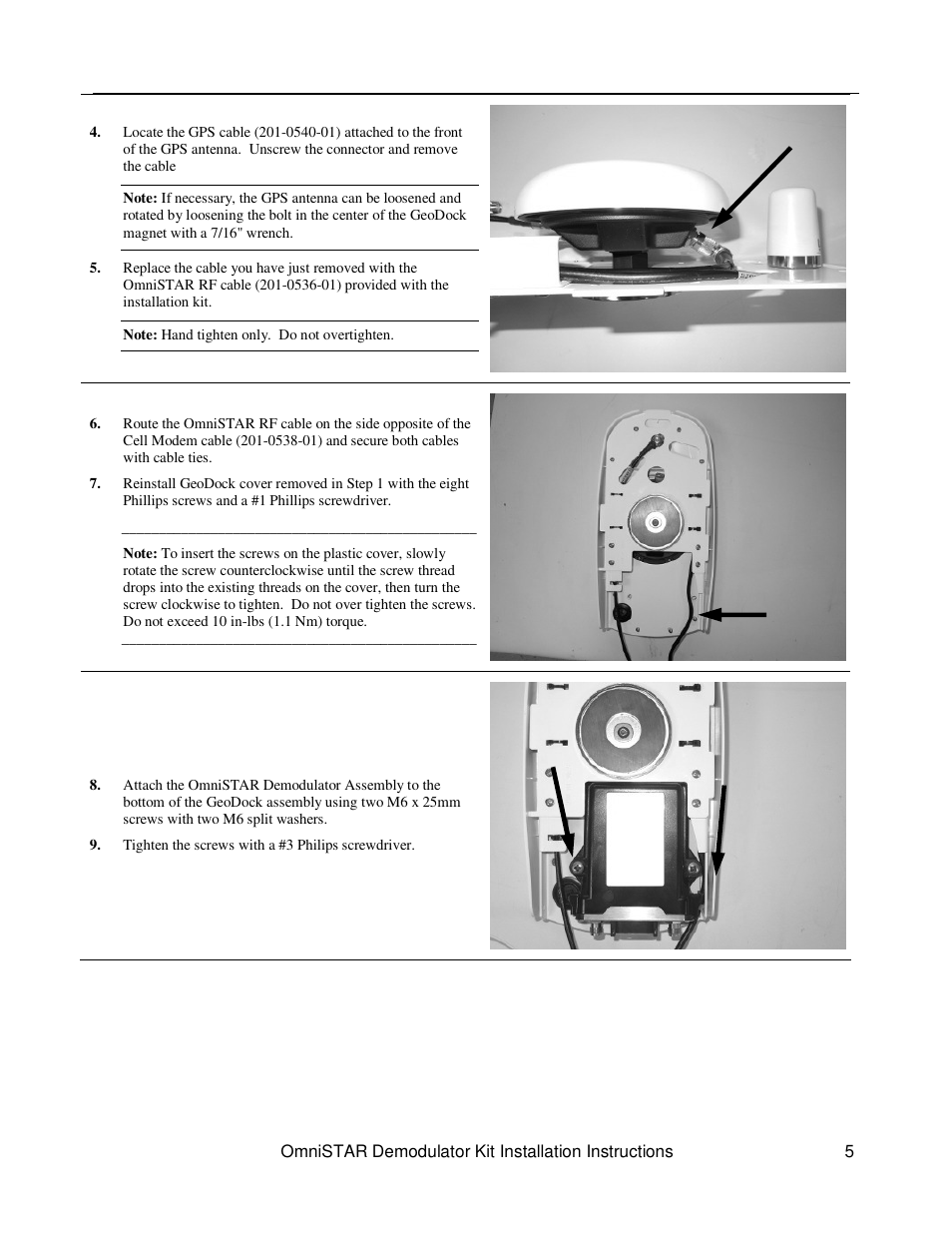 Ag Leader GeoSteer OmniSTAR Demodulator Installation Manual User Manual | Page 5 / 9