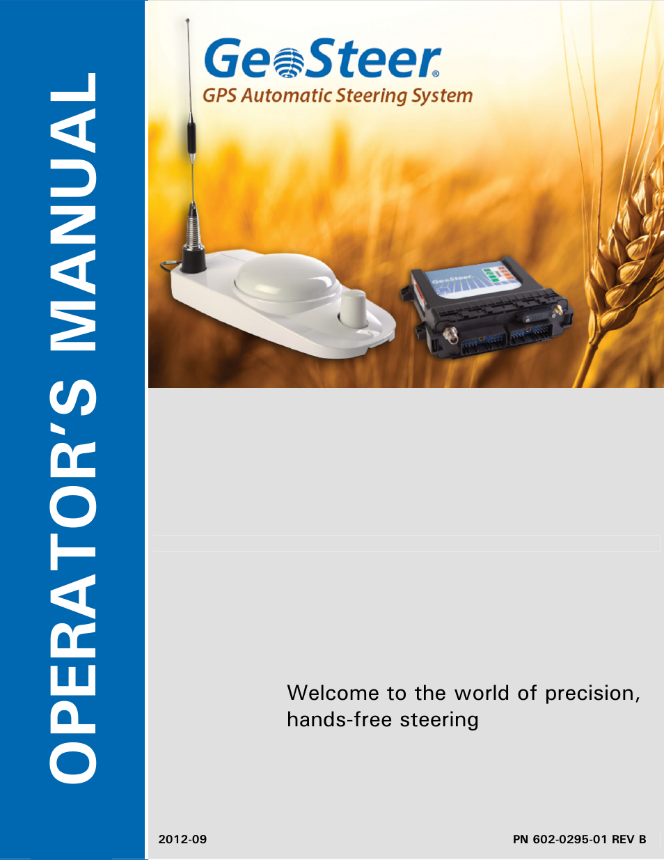 Ag Leader GeoSteer Operation Manual User Manual | 157 pages