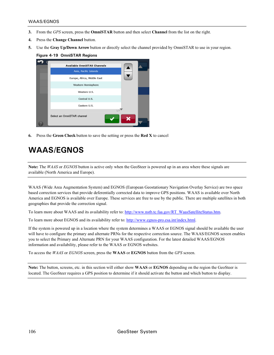 Waas/egnos | Ag Leader GeoSteer Operation Manual User Manual | Page 120 / 157