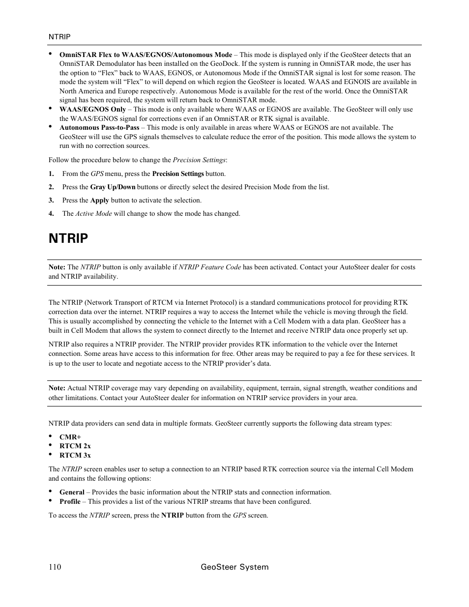 Ntrip | Ag Leader GeoSteer Operation Manual User Manual | Page 124 / 157