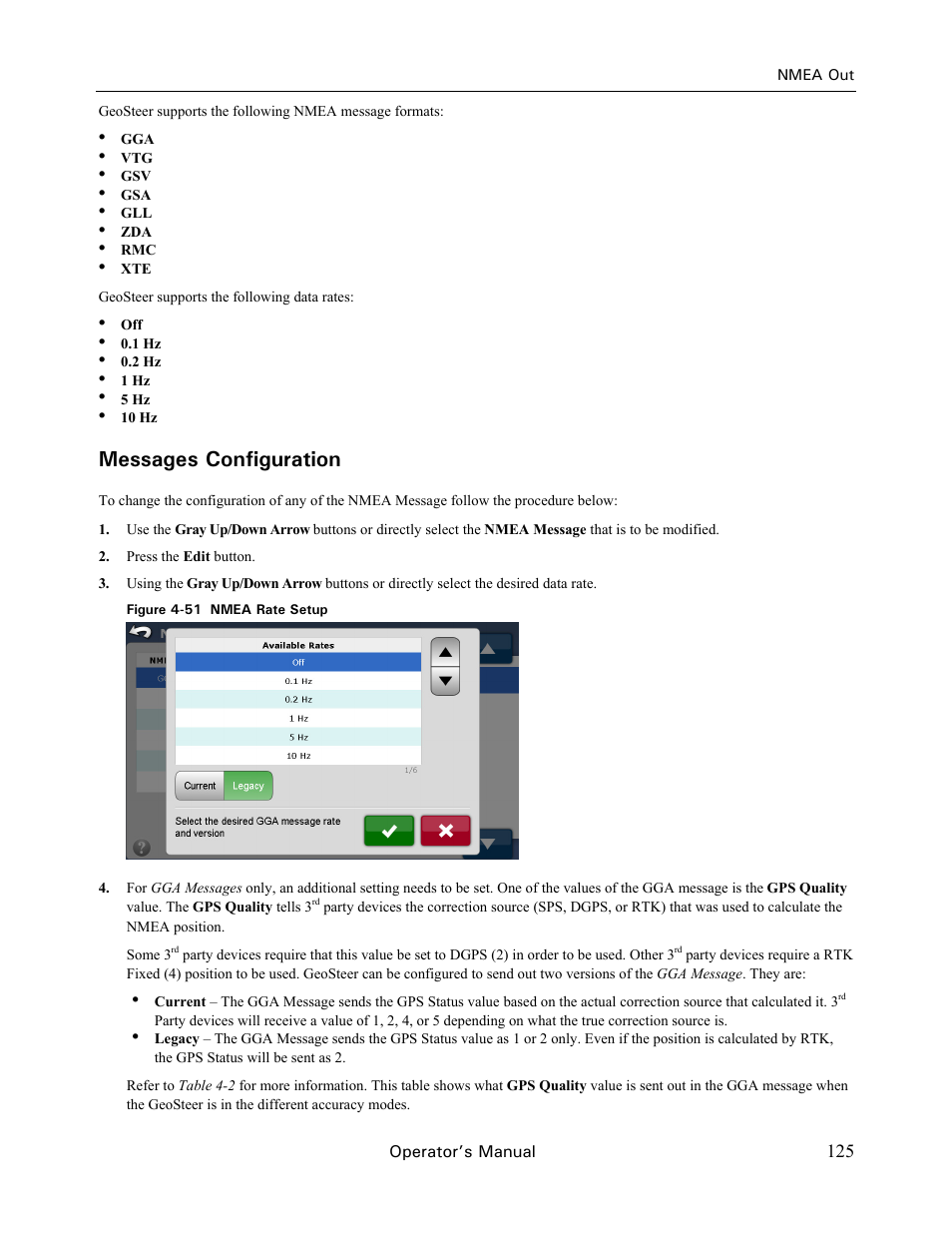 Messages configuration | Ag Leader GeoSteer Operation Manual User Manual | Page 139 / 157