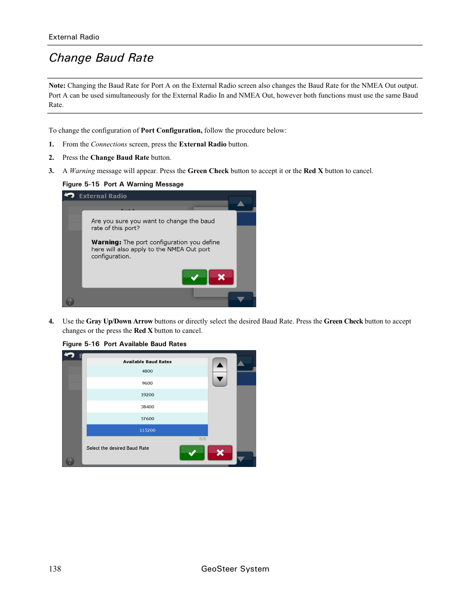Change baud rate | Ag Leader GeoSteer Operation Manual User Manual | Page 152 / 157