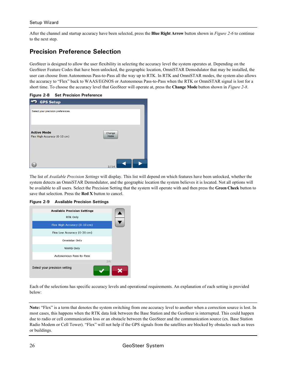 Precision preference selection | Ag Leader GeoSteer Operation Manual User Manual | Page 40 / 157