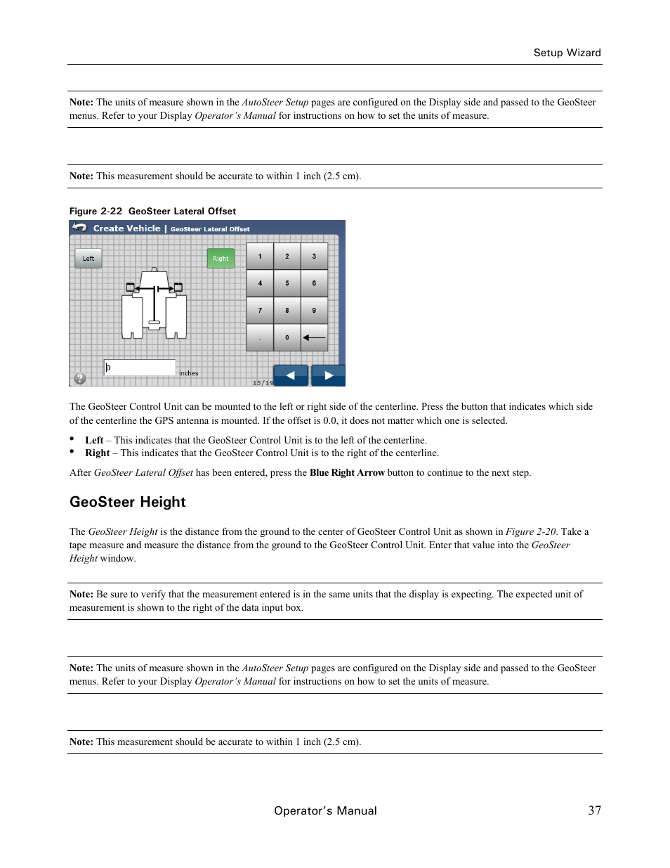 Geosteer height | Ag Leader GeoSteer Operation Manual User Manual | Page 51 / 157