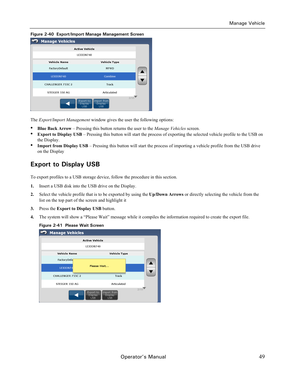 Export to display usb | Ag Leader GeoSteer Operation Manual User Manual | Page 63 / 157