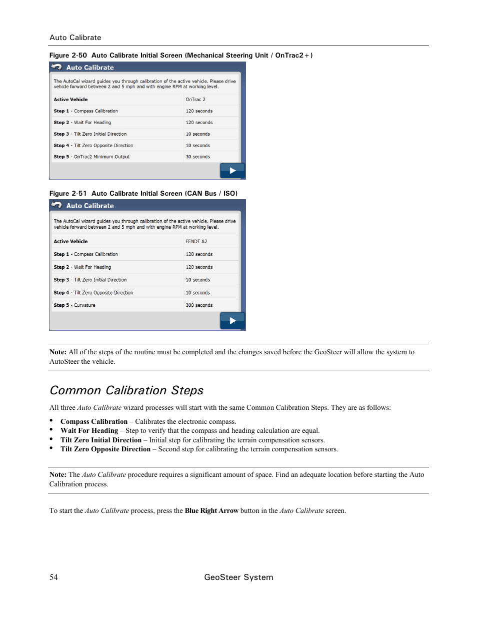 Common calibration steps | Ag Leader GeoSteer Operation Manual User Manual | Page 68 / 157