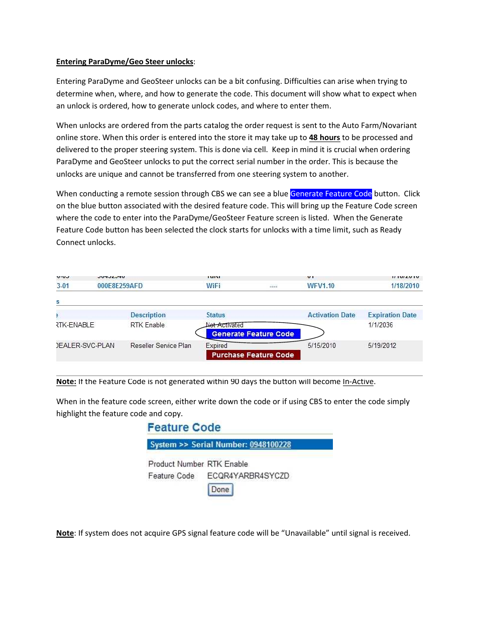 Ag Leader ParaDyme and GeoSteer unlock Proceedure User Manual | 6 pages