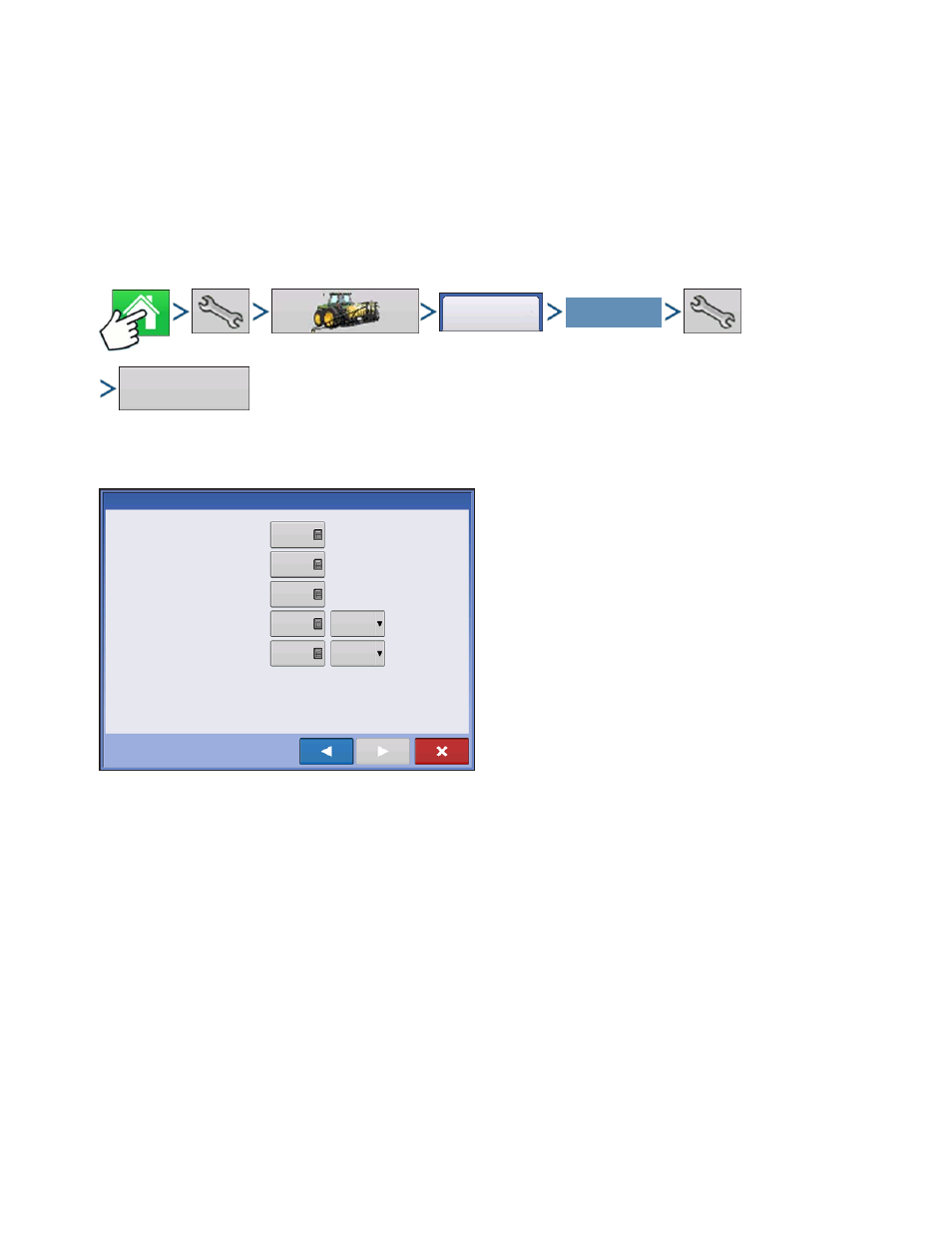 Look-ahead distance, Antenna offsets, Look-ahead distance antenna offsets | Head, Istance, Ntenna, Ffsets | Ag Leader Intellislope Ver.5.2 Operation Manual User Manual | Page 19 / 46