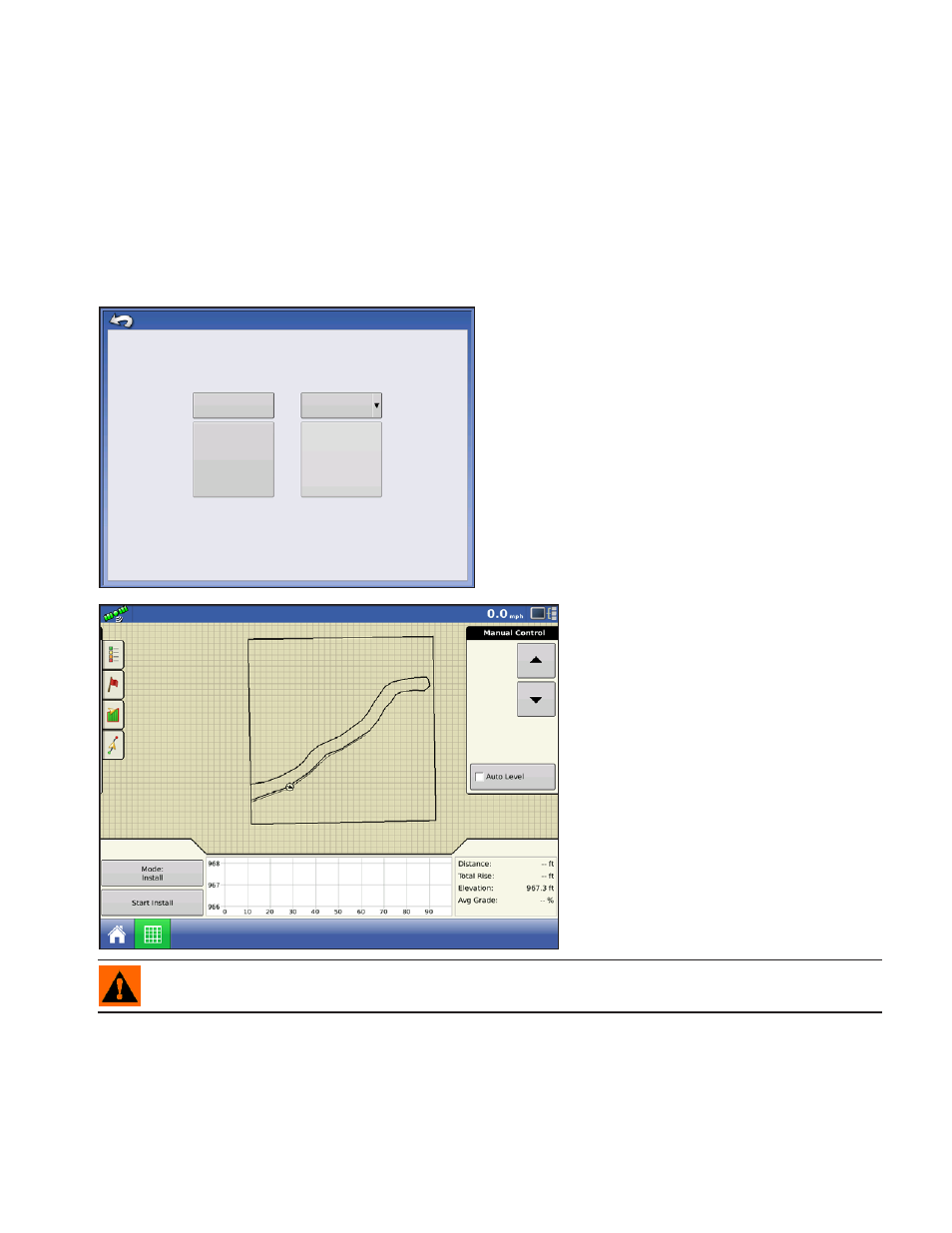 Grade control, About grade control, Running grade control | About grade control running grade control, Bout, Rade, Ontrol, Unning | Ag Leader Intellislope Ver.5.2 Operation Manual User Manual | Page 35 / 46