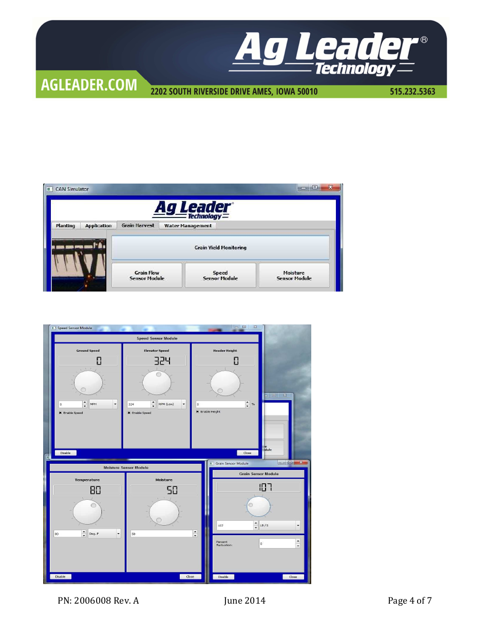Harvest operation | Ag Leader Intellislope CAN/GPS Simulator Operation Guide User Manual | Page 4 / 7