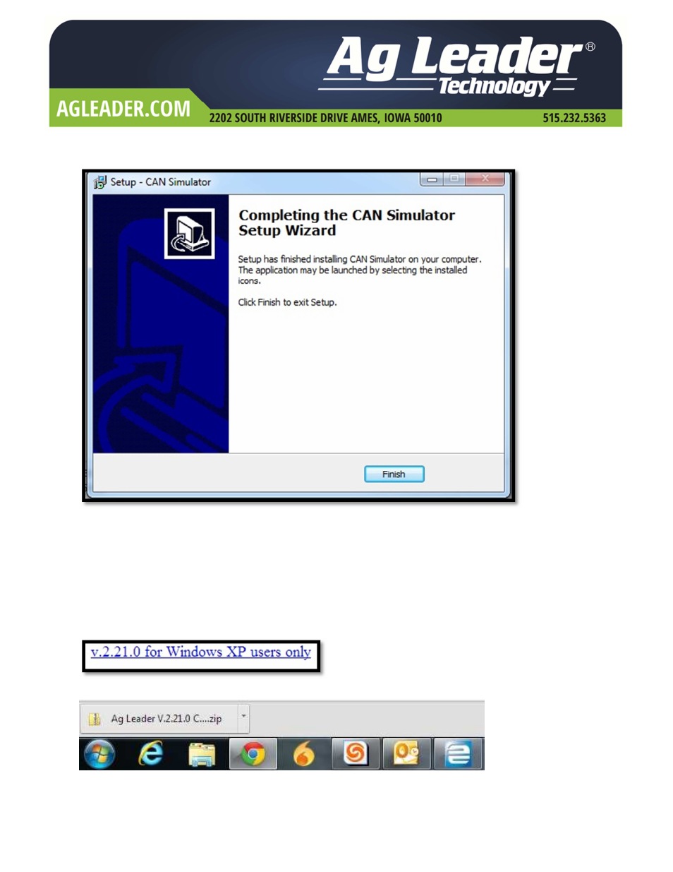 Can simulator for windows xp computers | Ag Leader Intellislope CAN/GPS Simulator Installation Instructions User Manual | Page 8 / 12