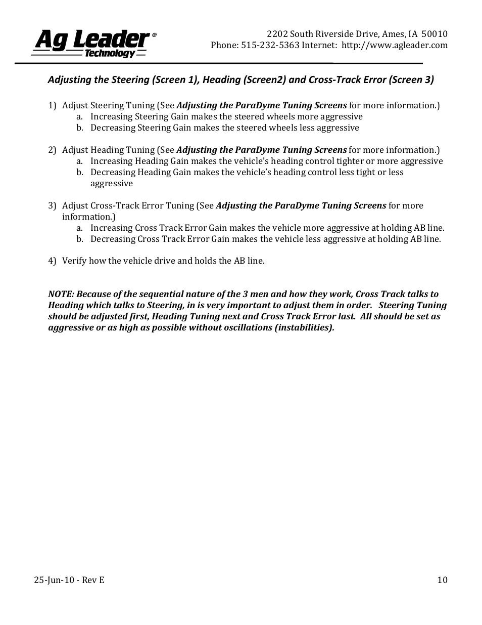 Ag Leader ParaDyme Setup and Advanced Tuning Guide User Manual | Page 10 / 30