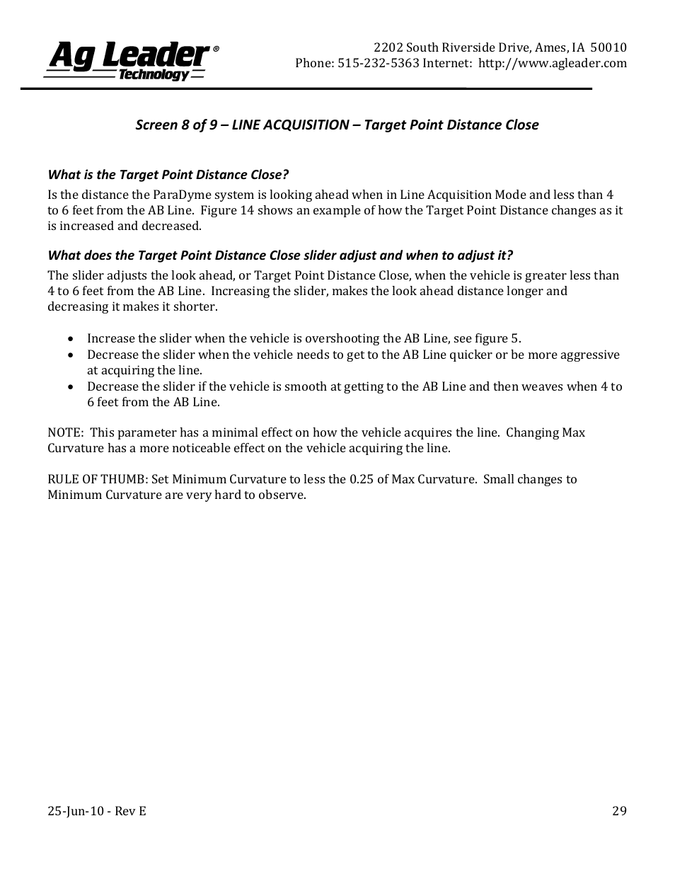 Ag Leader ParaDyme Setup and Advanced Tuning Guide User Manual | Page 29 / 30