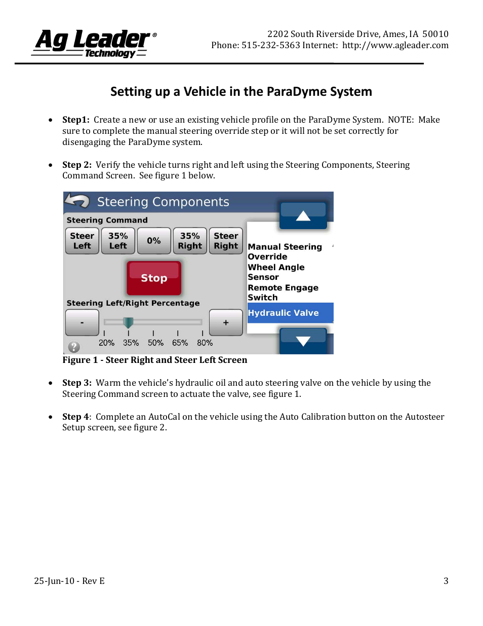 Setting up a vehicle in the paradyme system | Ag Leader ParaDyme Setup and Advanced Tuning Guide User Manual | Page 3 / 30